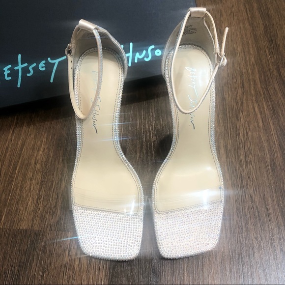 Betsey Johnson SB-Cole Champagne Rhinestone Heels - Picture 9 of 11